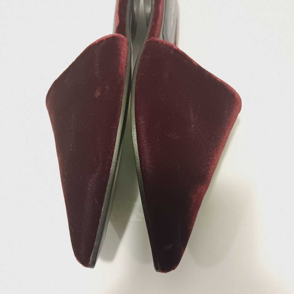 Michael Kors| Velvet Slip On Mule Burgundy Merlot Wine Sz 40/ US 9.5 - Picture 5 of 11